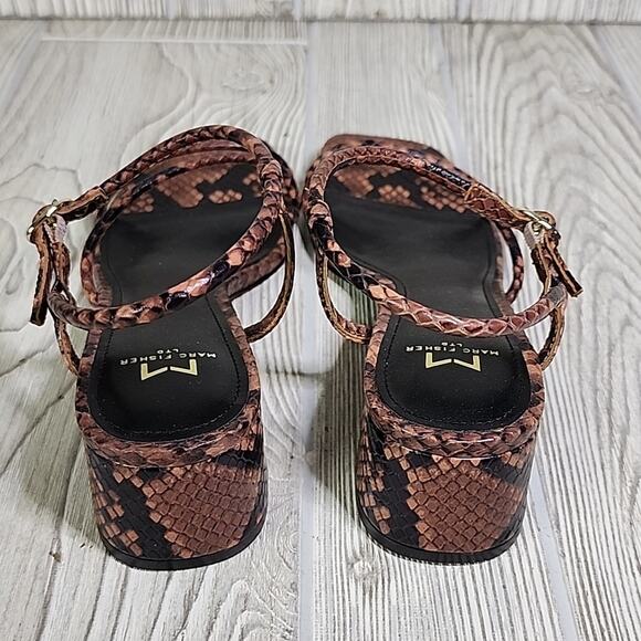 Marc Fisher LTD Jiny Leather Barely There Snake Print Sandals Womens 6.5 NEW - Picture 5 of 13